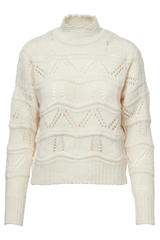Quick Sale Chunky Wavy Pointelle Sweater