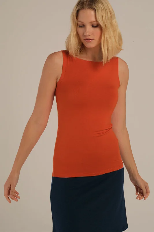 Price Drop Bamboo Shell Top - Flame