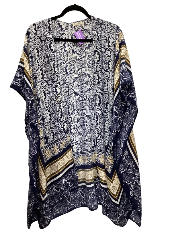 Early Bird Blue & Gold Kimono Do Everything In Love, Size Os