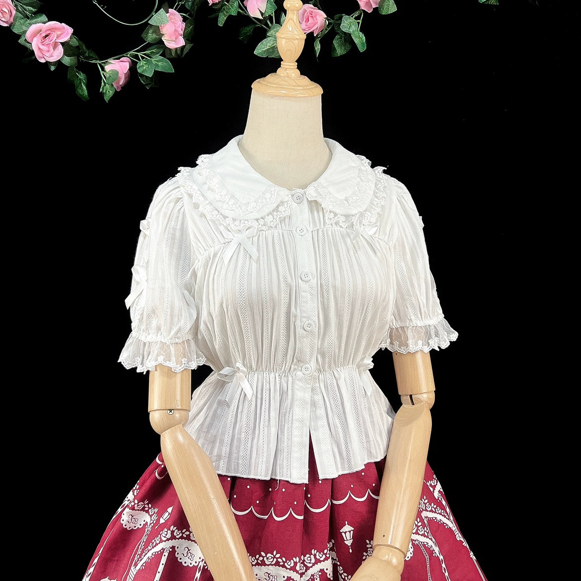 Exclusive Weekend Offers Inside DMFS Lolita~Sweet Lolita Shirt Doll Collar Blouse High-waisted Exclusive Weekend Offers Inside DMFS Lolita~Sweet Lolita Shirt Doll Collar Blouse High-waisted