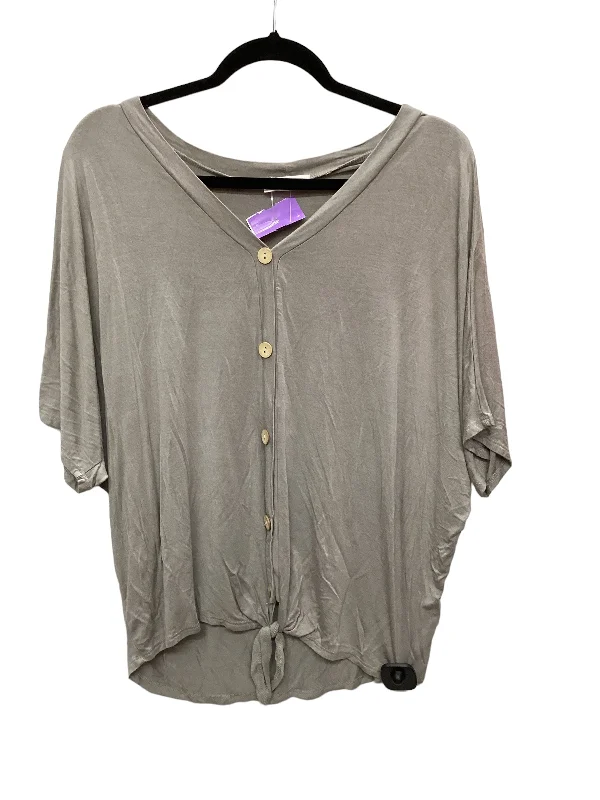 Weekend Wonders Await! Tan Top Short Sleeve Clothes Mentor, Size S