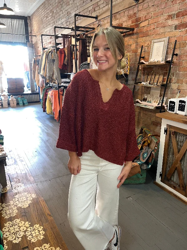 One-Day Only The Patch Pullover-Rust