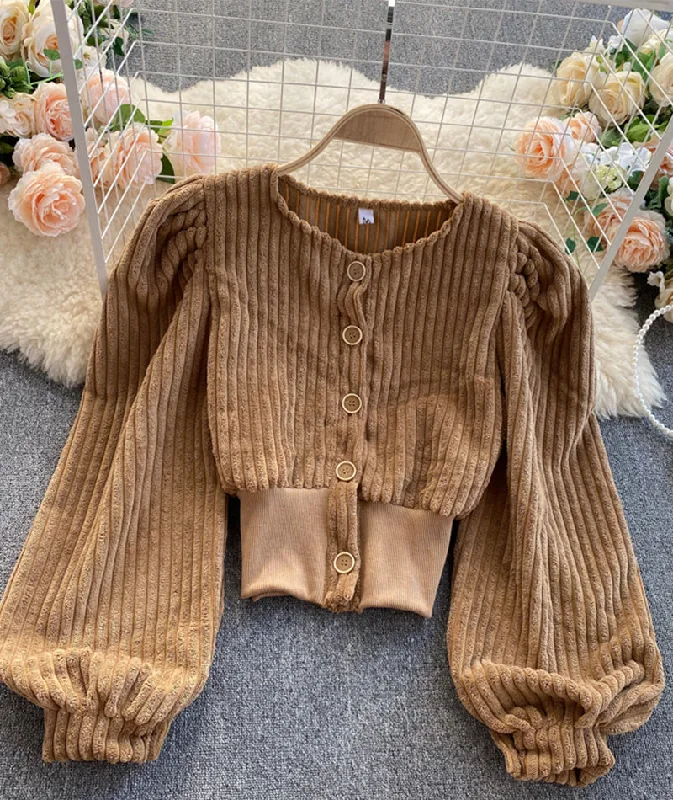 Shop the Weekend Away Stylish corduroy long sleeve top  S110