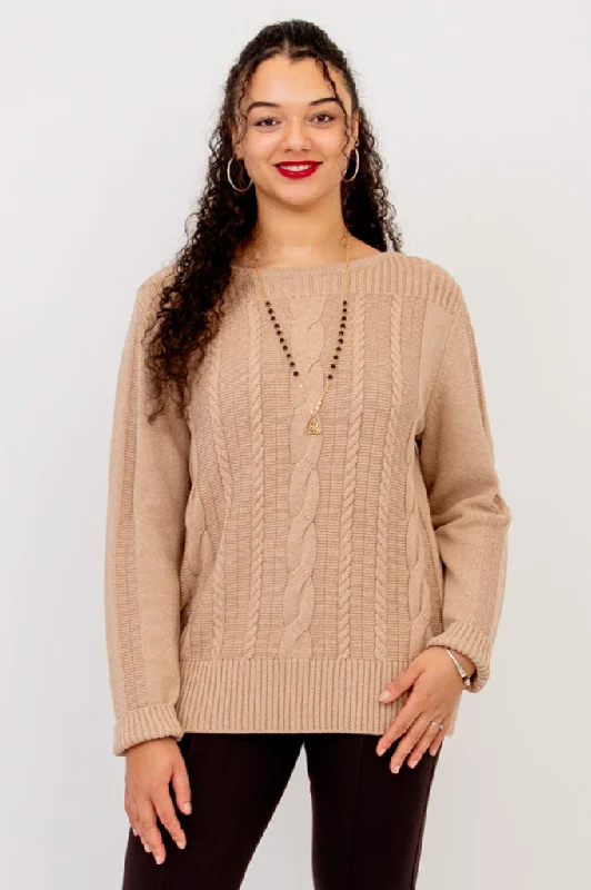 Great Bargains Cora Sweater, Latte, Cotton