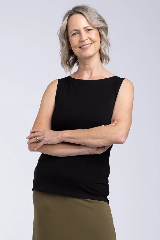 Now Available Bamboo Shell Top - Black