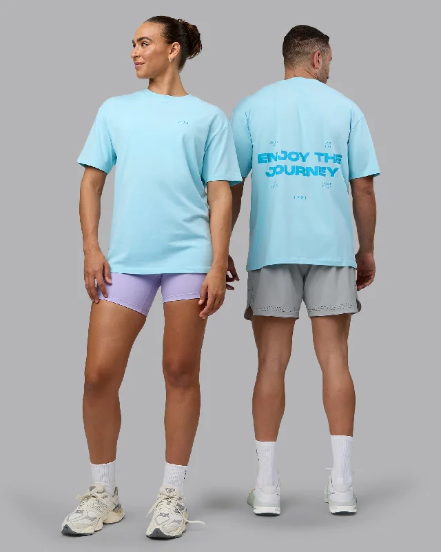 Take Advantage Unisex Enjoy the Journey Value Series FLXCotton Tee Oversize - Crystal Blue-Bay Blue