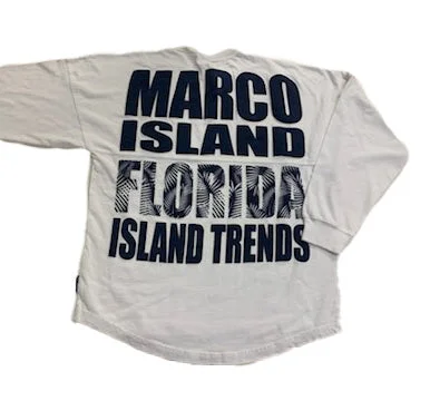Deep Discounts Island Trends Marco Island Long Sleeve T-Shirt - White