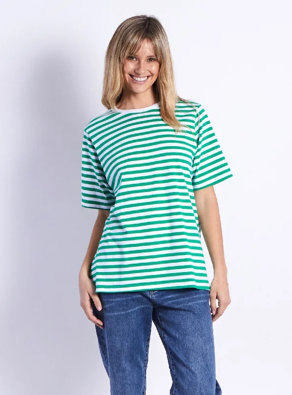 Reduced Price Brunswick Short Sleeves Tee - Green Stripes