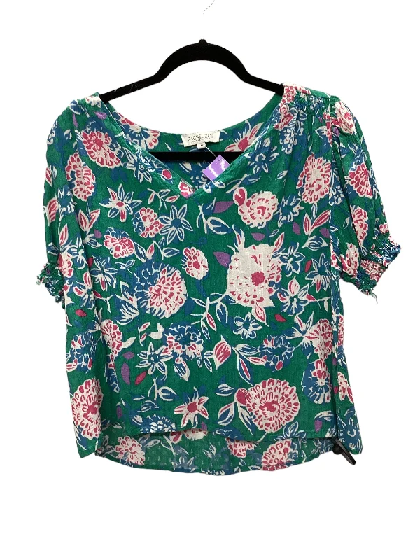 Daily Special Green Top Short Sleeve Rachel Zoe, Size M