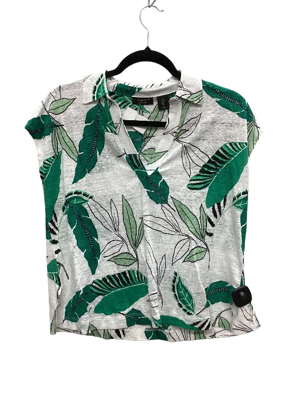 Early Bird Discount Green Top Short Sleeve Tahari By Arthur Levine, Size S