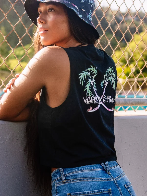 Price Break Volcom Entertainment Pepper Crop Tank - Black
