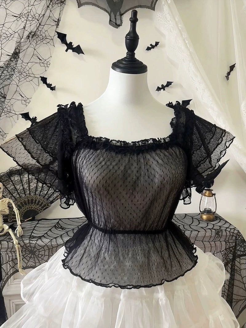 Act Fast Yuexi~Plus Size Lolita Blouse Versatile Daily Loose Shirt