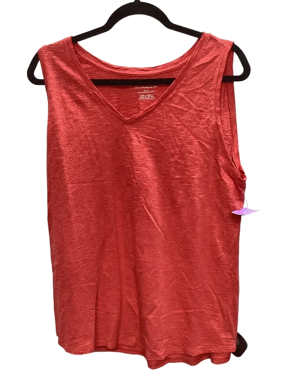 Members Only Red Top Sleeveless Basic Chicos, Size 3