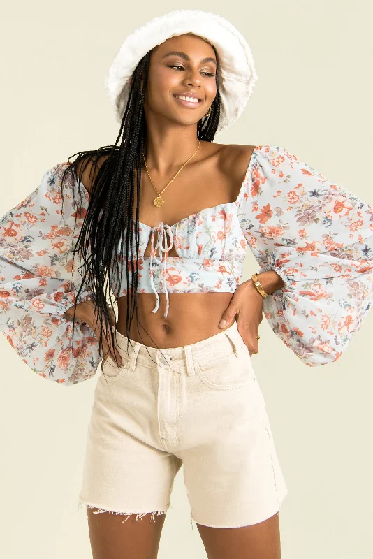 Early Access Briggs Top / Blue Floral