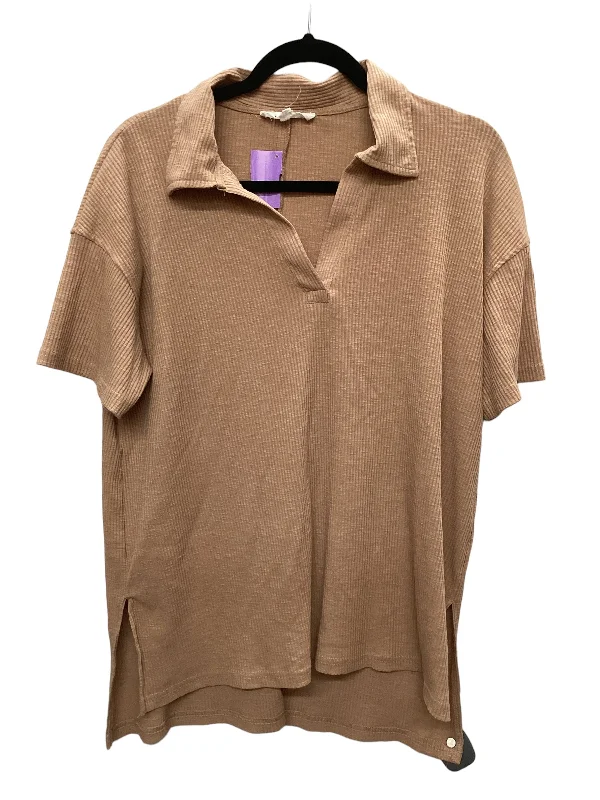 Buy More, Save More Brown Top Short Sleeve Jane And Delancey, Size M