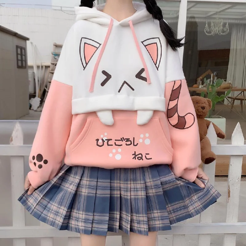 Super Sale Cat Cotton Hoodie AD12736
