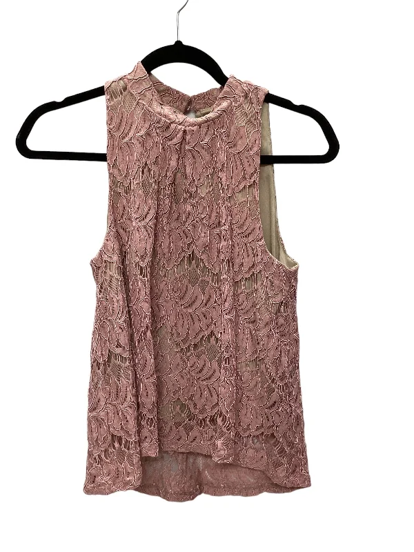 Bargain Bin Pink Top Sleeveless Love Fire, Size S
