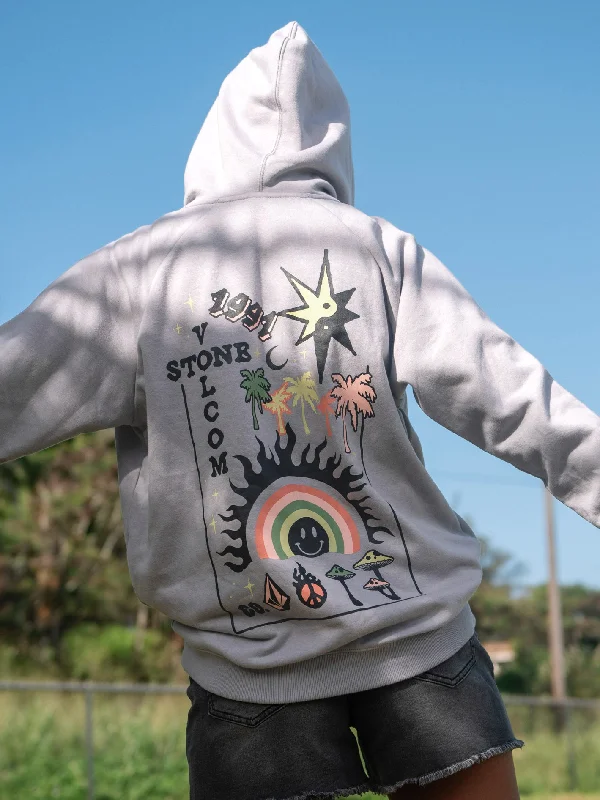 Price Meltdown Truly Stoked Boyfriend Pullover Sweatshirt - Moonbeam