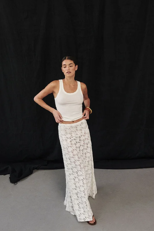Super Bargain LEE OFF WHITE KNIT TANK