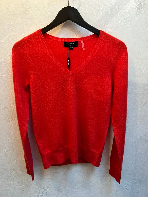 Don't Wait Chili V Neck Cashmere Pullover