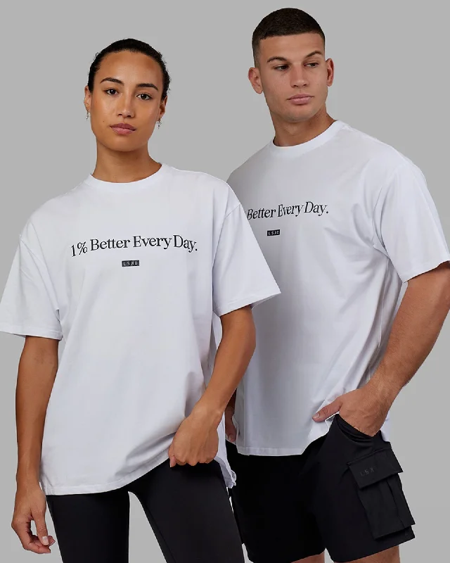 Weekend Savings Spectacular Unisex 1% Better FLXCotton Tee Oversize - White