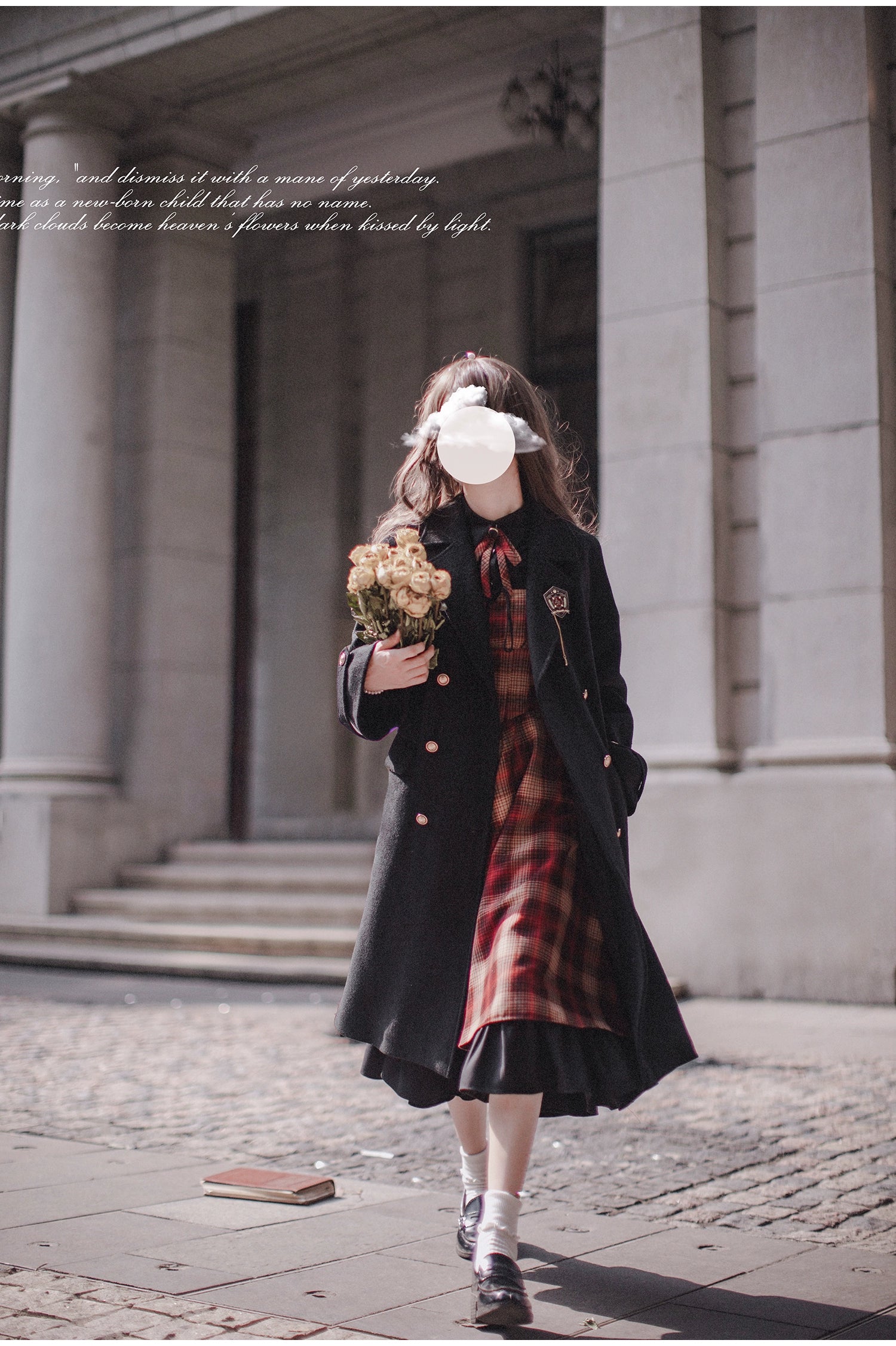 Stock Clearance HuTaoMuJK~Madeleine~Classic Lolita JSK Suit Black Lolita Blouse and Coat