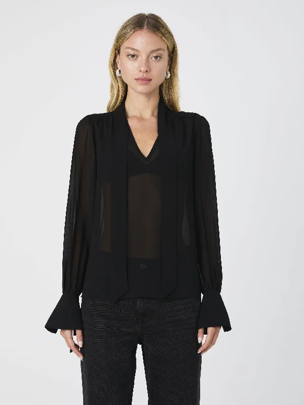 Price Blitz Eden Georgette Tie Neck Blouse