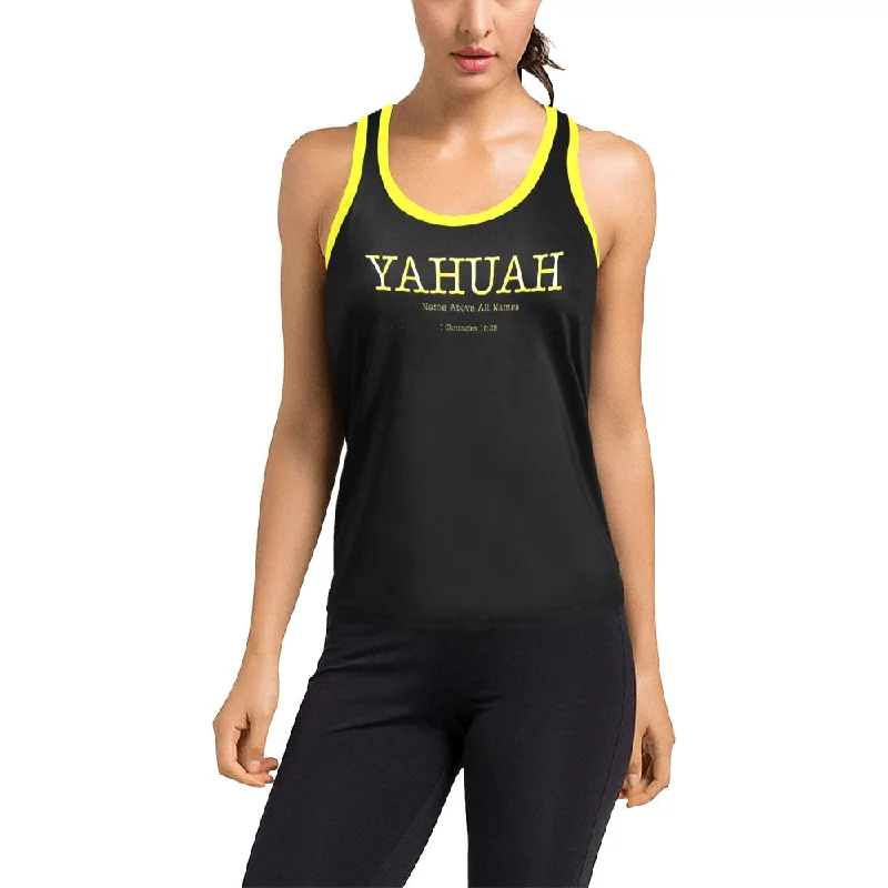 Weekend Specials to Snag Yahuah-Name Above All Names 02-02 Ladies Designer Racerback Tank Top