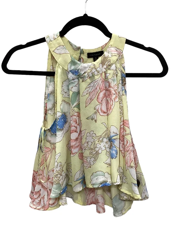 Can't Miss Yellow Top Sleeveless Clothes Mentor, Size M