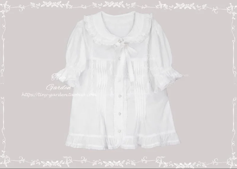 Instant Savings Tiny Garden~Swallowtail Butterfly~Elegant Lolita Bow Tie Blouse