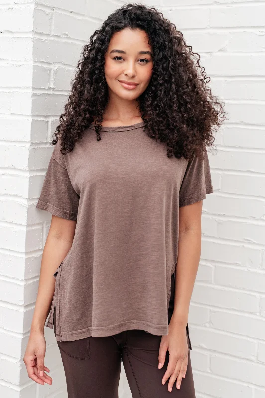 Price Drop Let Me Live Relaxed Tee in Brown