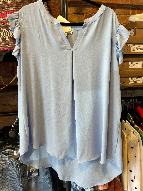 Price Blitz The Baby Blue Plus Blouse