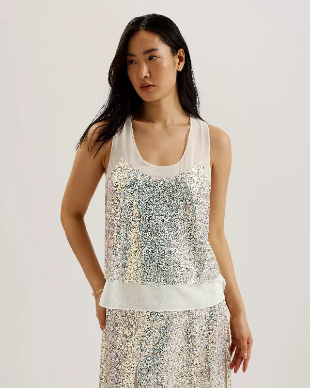Weekend Savings Spectacular Larnaca Scoop Neck Tank Top Ivory
