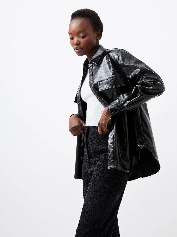 Price Fest Emmet Vegan Leather Overshirt