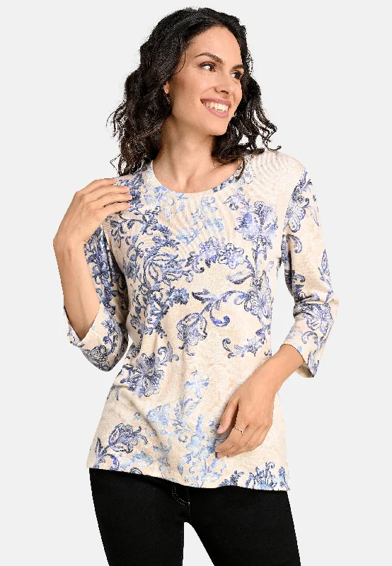 Instant Discount Dainty Floral Print Top