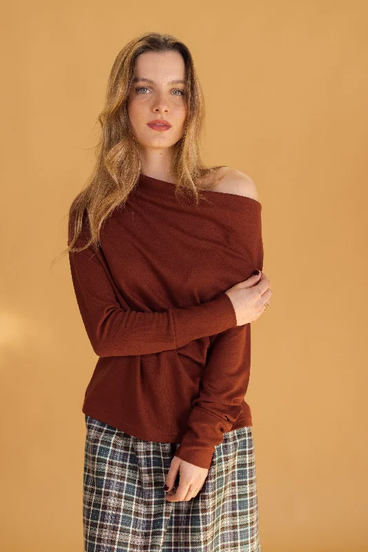 Hurry In Top Anya Burnt Orange