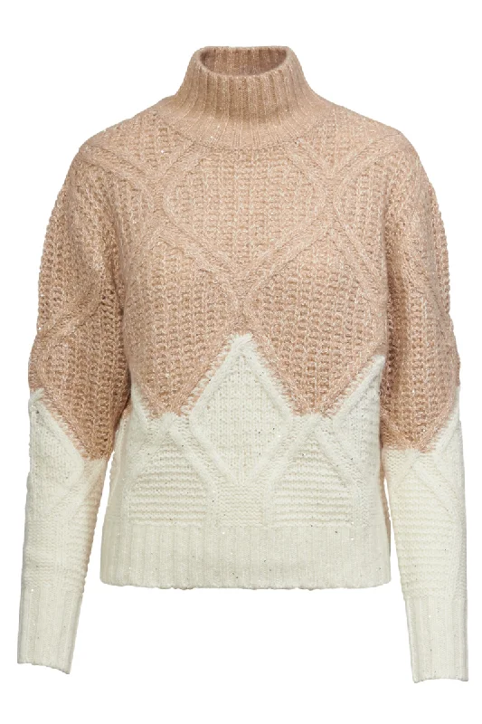 Today's Special Two-Tone Diamond Sweater