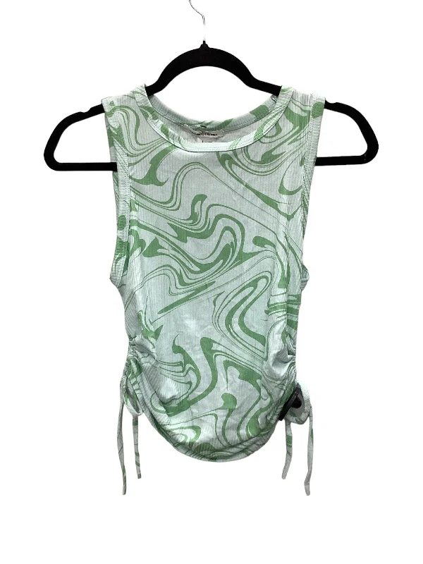 Weekend Offers That Tempt Green Top Sleeveless Caution To The Wind, Size M