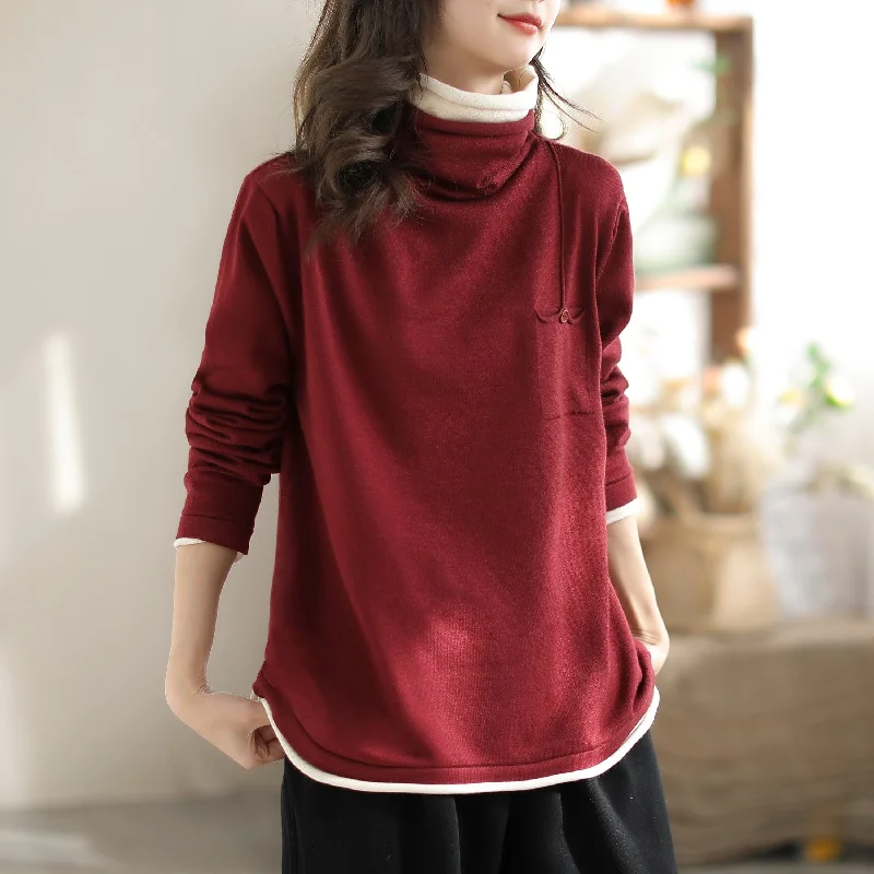 YEAR-End Sale Autumn Loose Casual Turtuleneck Sweater