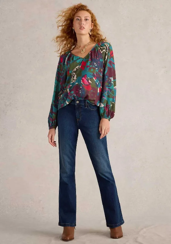 Special Discount White Stuff Imogen Floral Print Blouse, Green Multi