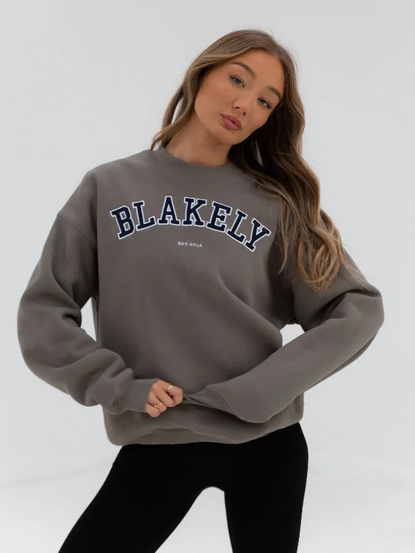 Epic Deals Varsity Oversized Sweater - Safari Green