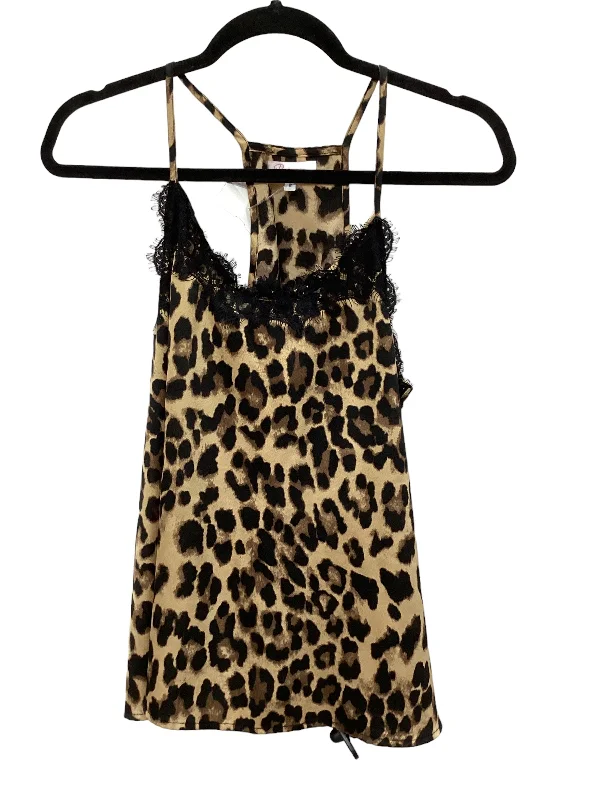 Customer Appreciation Sale Animal Print Top Sleeveless Pink Lily, Size S