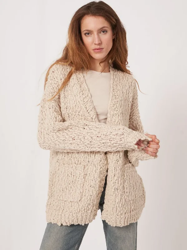Exclusive Preview Ivory Wool Cardigan
