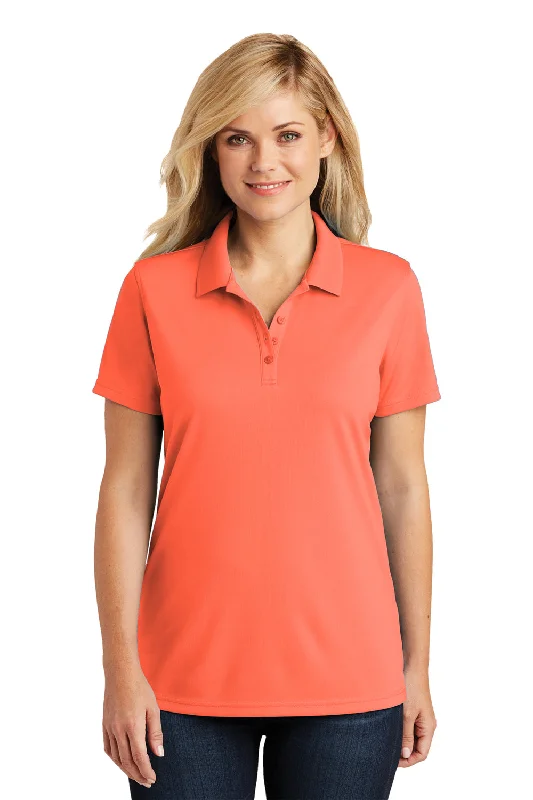 Weekend Deals That Sparkle Port Authority Womens Dry Zone Moisture Wicking Short Sleeve Polo Shirt - Coral Splash