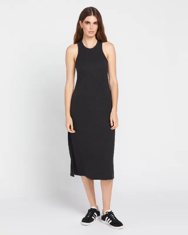 Weekend Deals That Dazzle Stonelight Rib Dress - Black