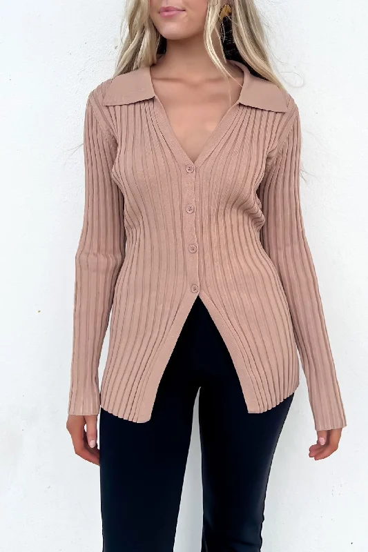 The Best Deal Lukas Knit Long Sleeve Mocha