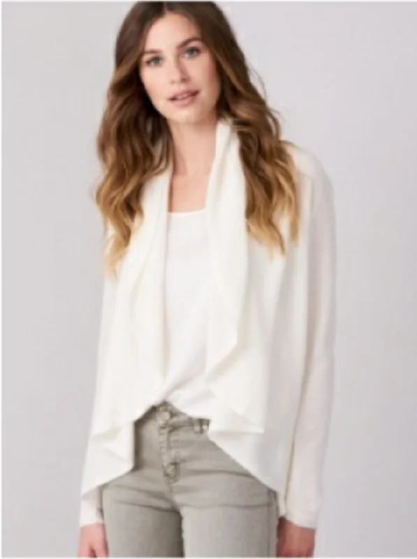 Unmissable Offer Cream Shawl Cashmere Cardigan