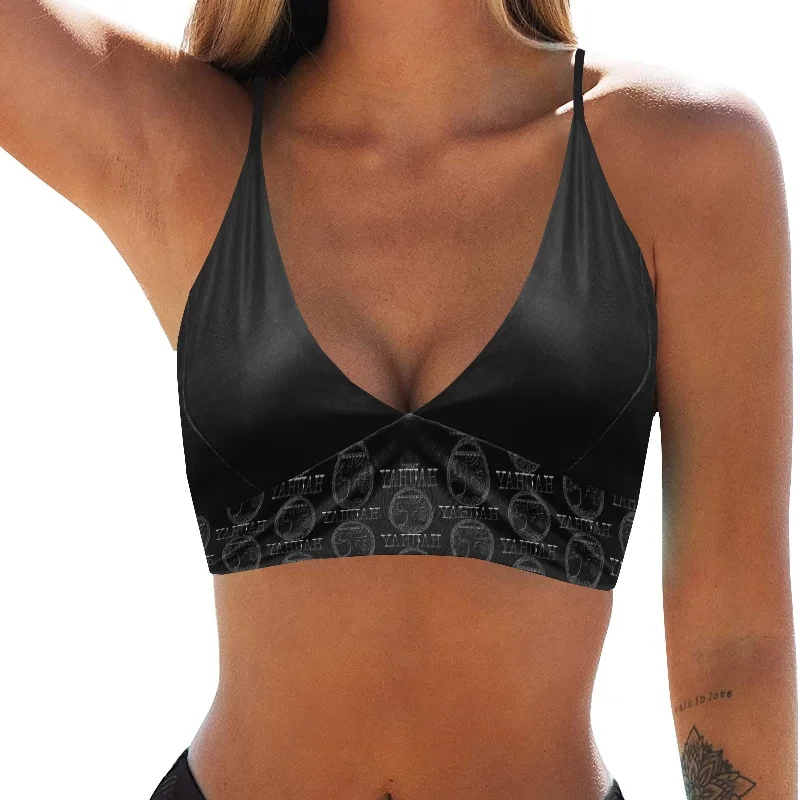 Stock Clearance Yahuah-Tree of Life 02-04 Designer Cropped Bikini Top