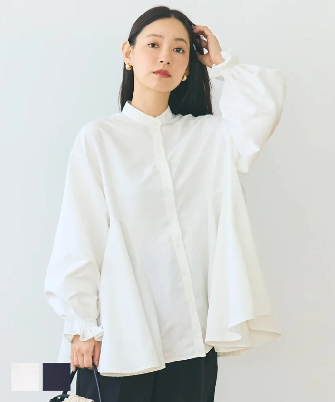 Deal Alert ブラウス レディース ペプラム ボリュームスリーブ フレア 前開き シャツブラウス 長袖 シンプル ハリ感 メール便不可 24aw coca コカ Deal Alert ブラウス レディース ペプラム ボリュームスリーブ フレア 前開き シャツブラウス 長袖 シンプル ハリ感 メール便不可 24aw coca コカ
