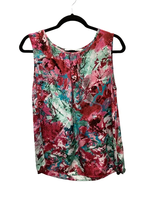 Extra Discount Floral Print Top Sleeveless Nine West Apparel, Size M